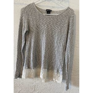 Wet Seal Lace Trimmed Sweater (M)